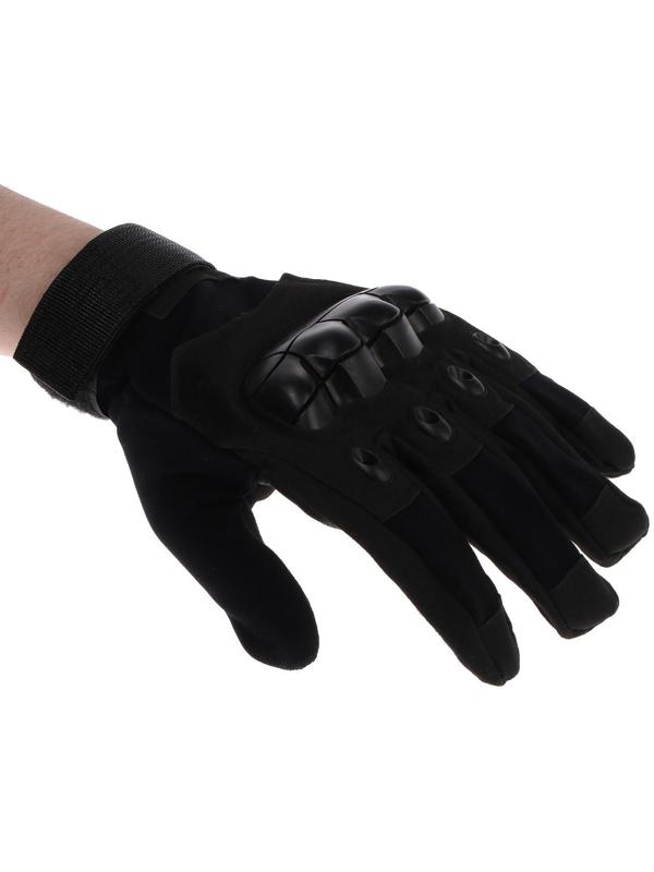 Перчатки мотоциклетные с защитными вставками, размер ХL, черный