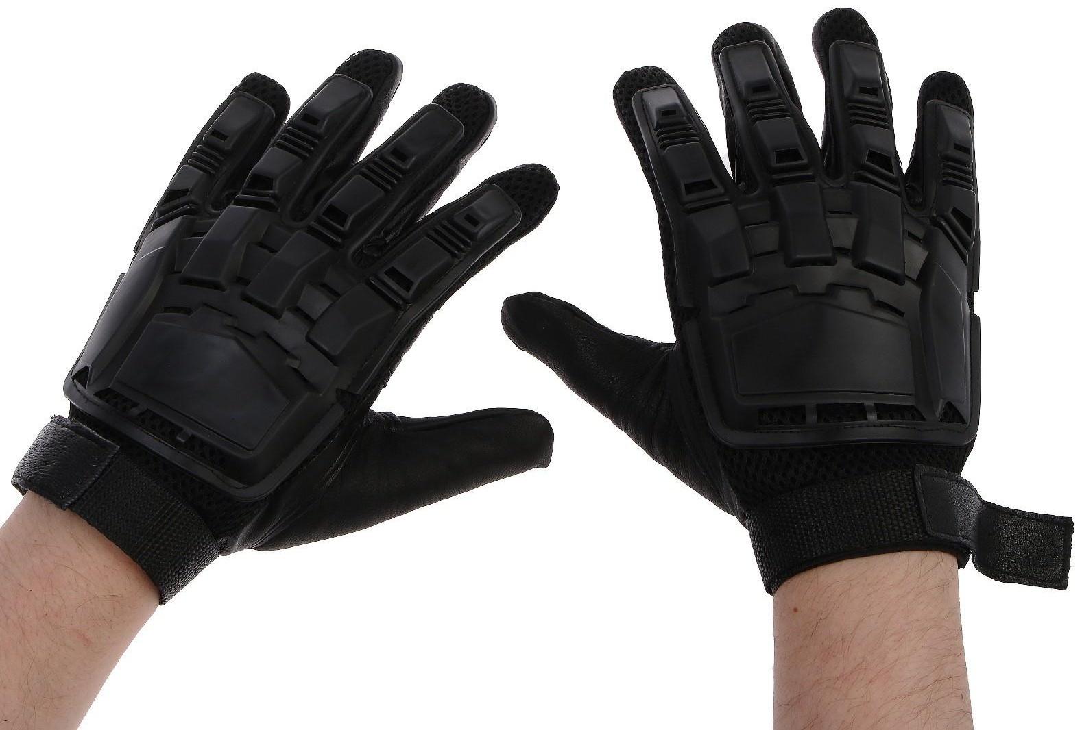 Перчатки мотоциклетные с защитными вставками, размер М