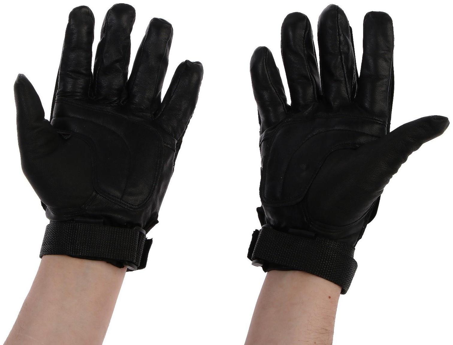 Перчатки мотоциклетные с защитными вставками, размер М