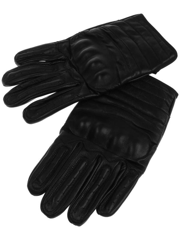 Перчатки мотоциклетные с защитными вставками, кожаные, размер М