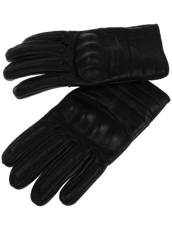 Перчатки мотоциклетные с защитными вставками, кожаные, размер L