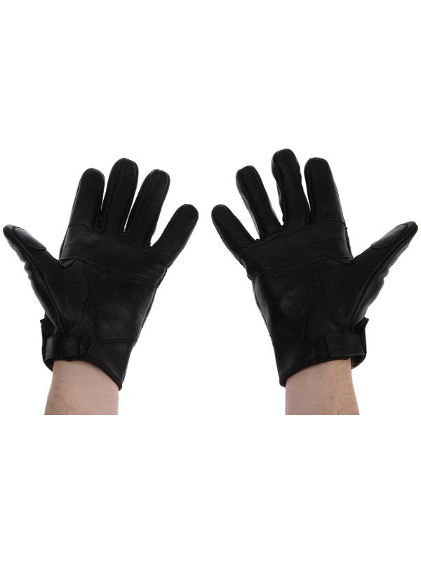 Перчатки мотоциклетные с защитными вставками, кожаные, размер L
