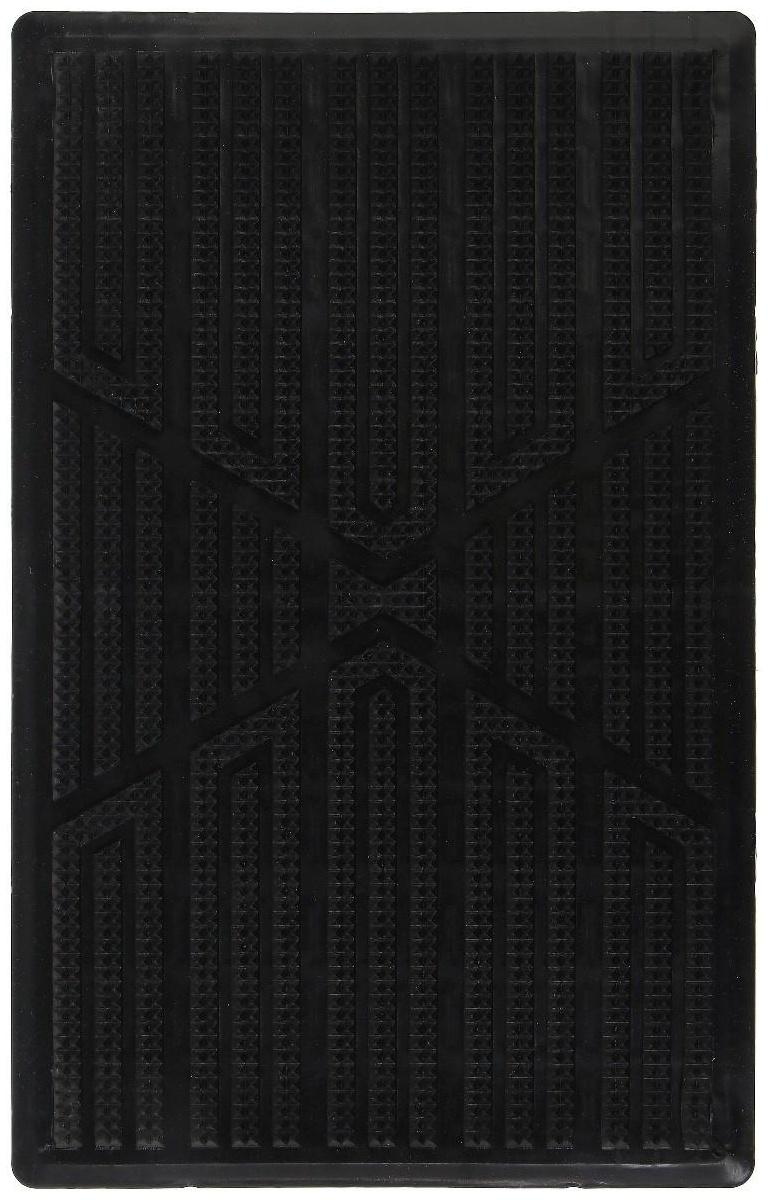 Накладка-подпятник для автоковрика, 25×15 см, ПВХ, крепление, черный