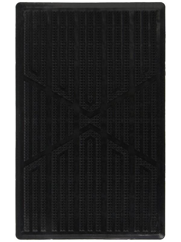 Накладка-подпятник для автоковрика, 25×15 см, ПВХ, крепление, черный