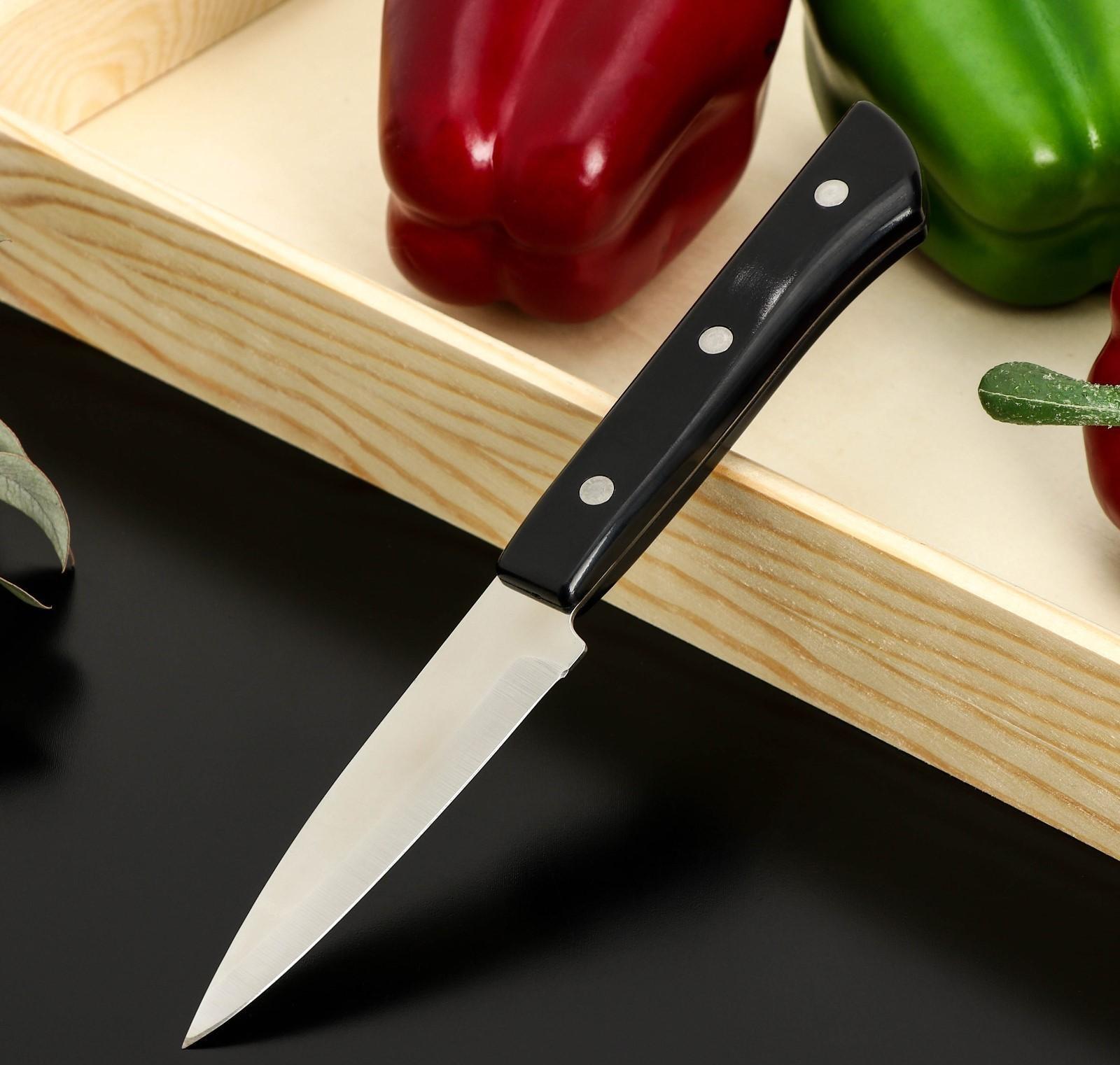 Нож кухонный «Сакура», для овощей, лезвие 9 см