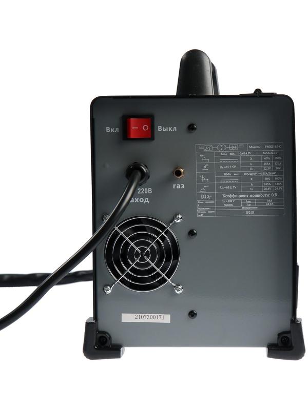 Сварочный инвертор PMIG165-С, полуавтомат, 5.2 кВт, 165 А, ММА 2,5-4мм MIG 0,6-1мм