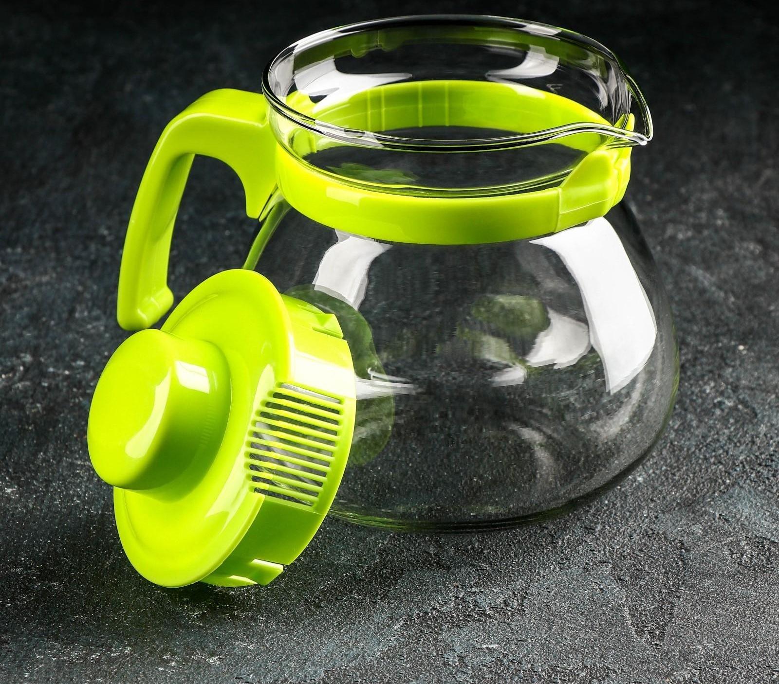 Чайник стеклянный заварочный Доляна «Лягушонок», 750 мл