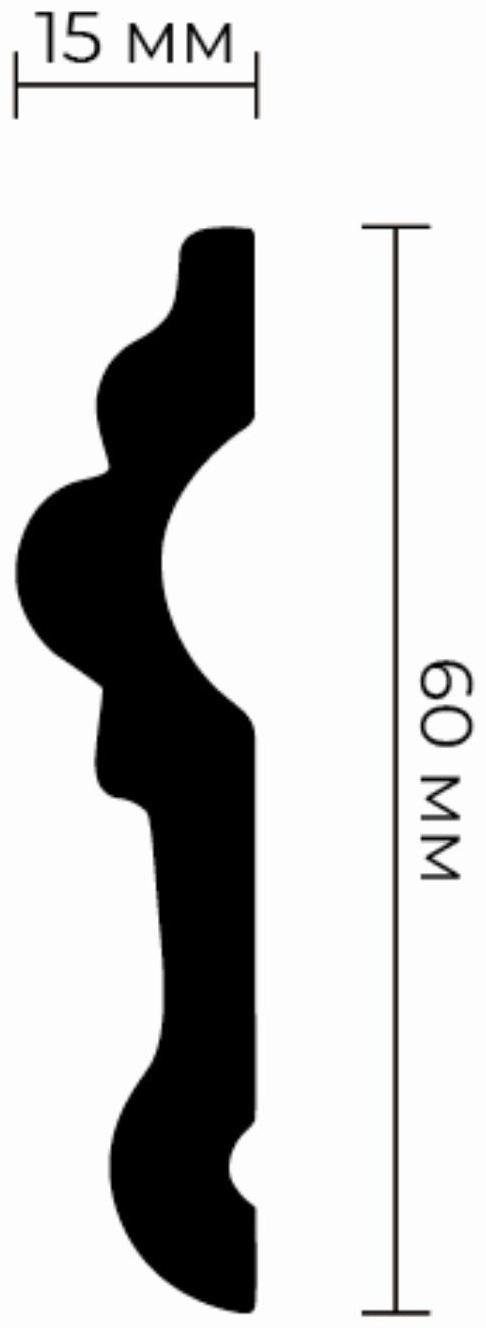 Молдинг U-50 60х15х2000мм