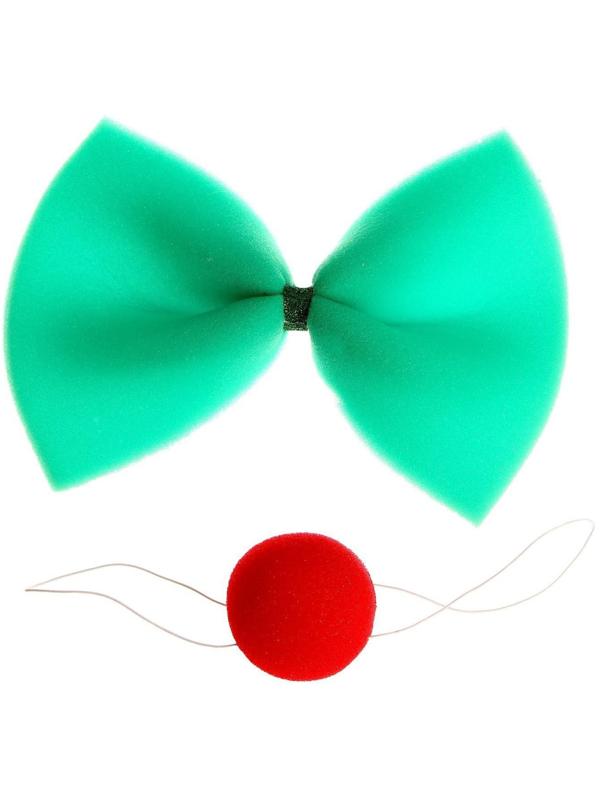 Карнавальный набор «Клоун» 2 предмета: бант, нос, цвета МИКС