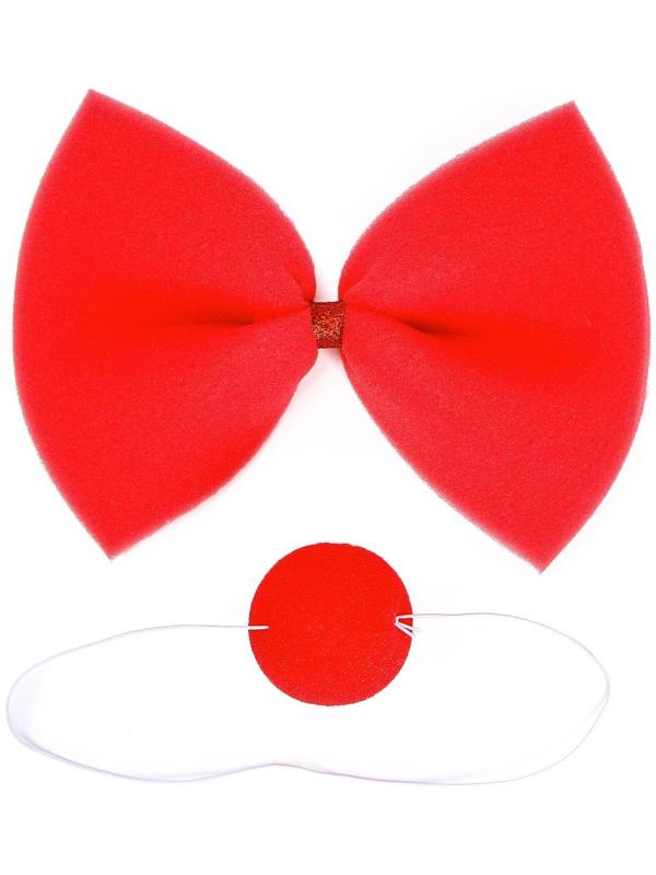 Карнавальный набор «Клоун» 2 предмета: бант, нос, цвета МИКС