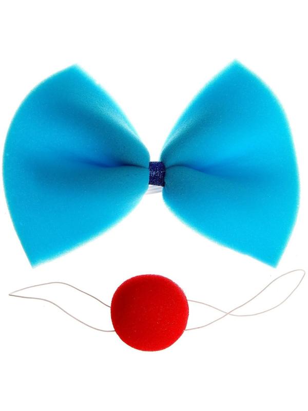 Карнавальный набор «Клоун» 2 предмета: бант, нос, цвета МИКС