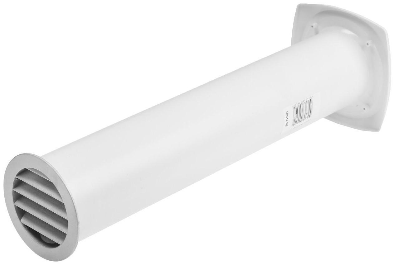 Клапан приточный ERA 10КП-05, d=100 мм, длина 500 мм, внешняя решетка из алюминия