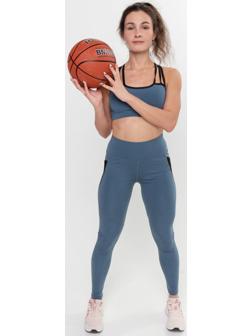 Леггинсы женские спортивные, цвет голубой, размер 46 (М)