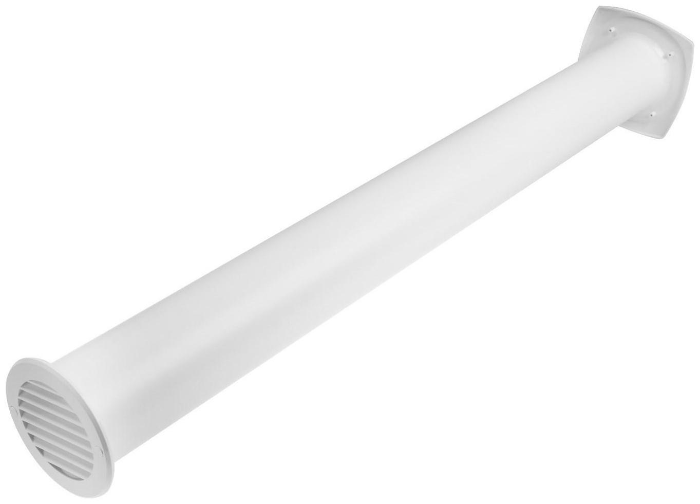 Клапан приточный ERA 10КП1, d=100 мм, длина 1000 мм, внешняя решетка из ABS-пластика