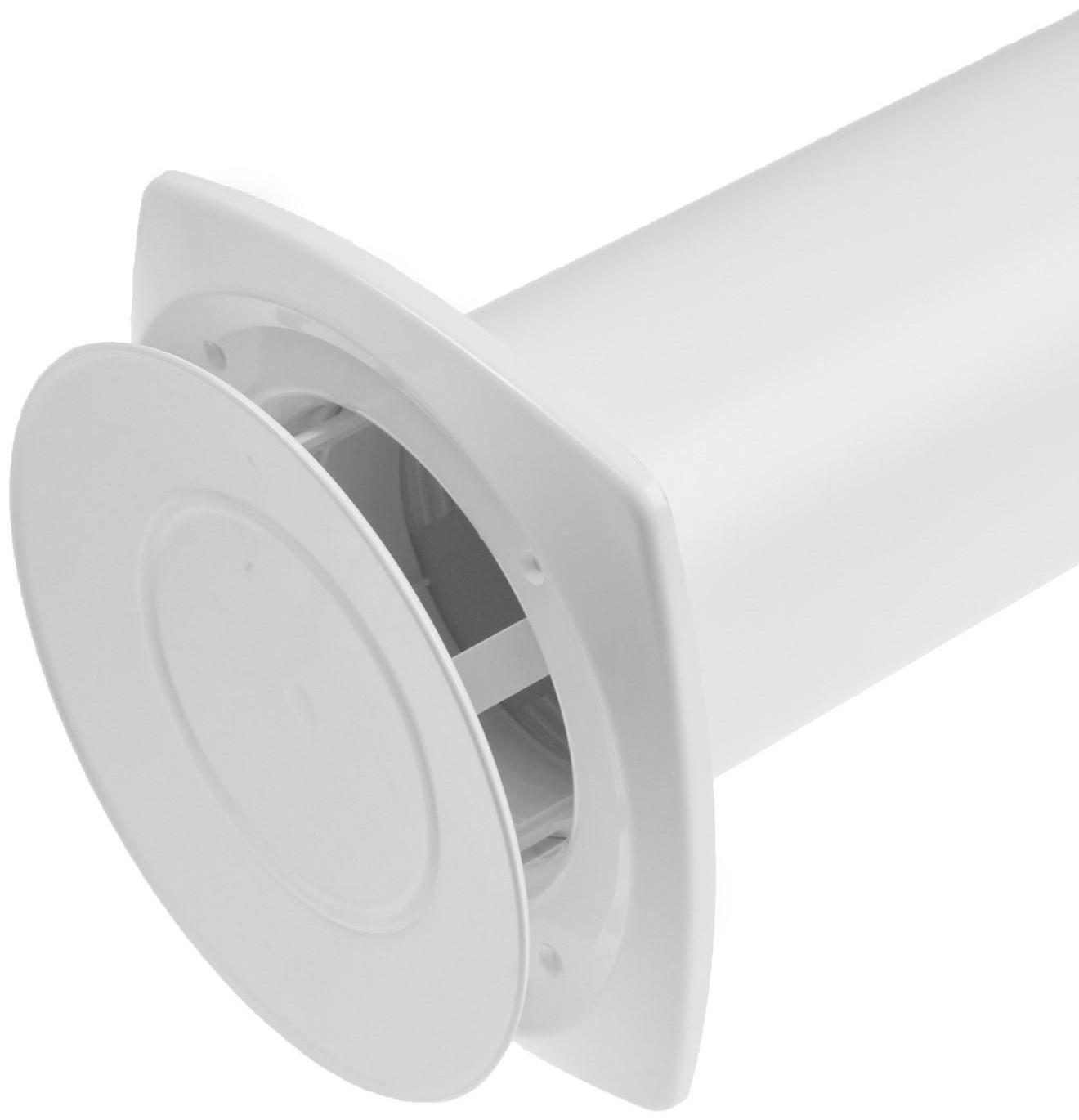 Клапан приточный ERA 10КП1, d=100 мм, длина 1000 мм, внешняя решетка из ABS-пластика