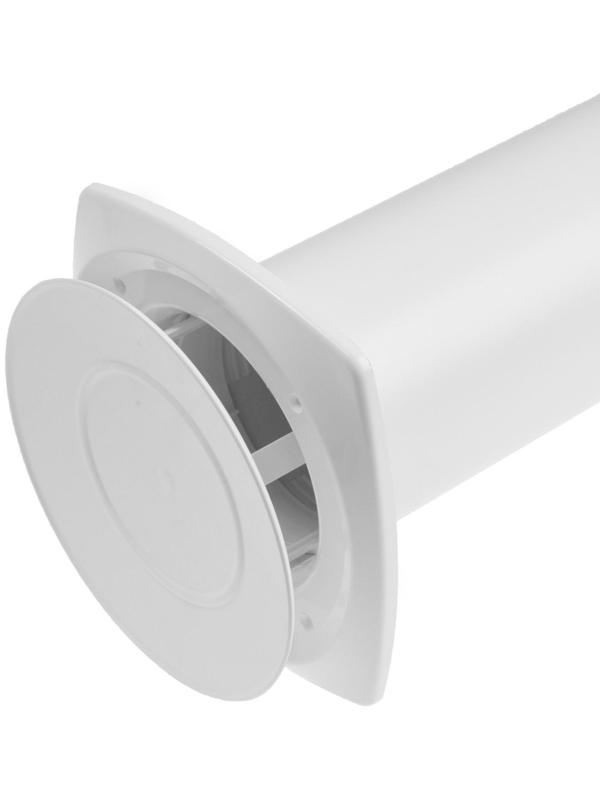 Клапан приточный ERA 10КП1, d=100 мм, длина 1000 мм, внешняя решетка из ABS-пластика