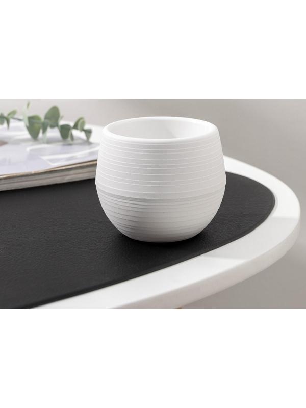 Горшок для цветов с поддоном «Япония», 125 мл, d=8 см, h=6,5 см, цвет белый