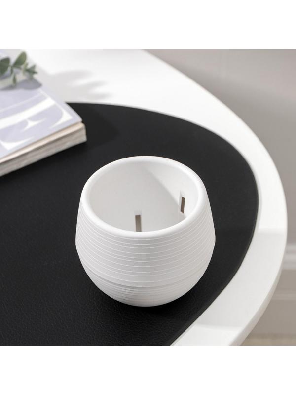 Горшок для цветов с поддоном «Япония», 125 мл, d=8 см, h=6,5 см, цвет белый