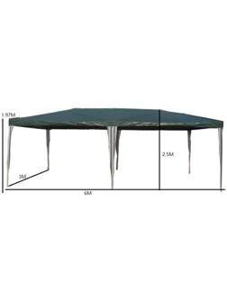 Шатер садовый 6*3м зеленый, открытый