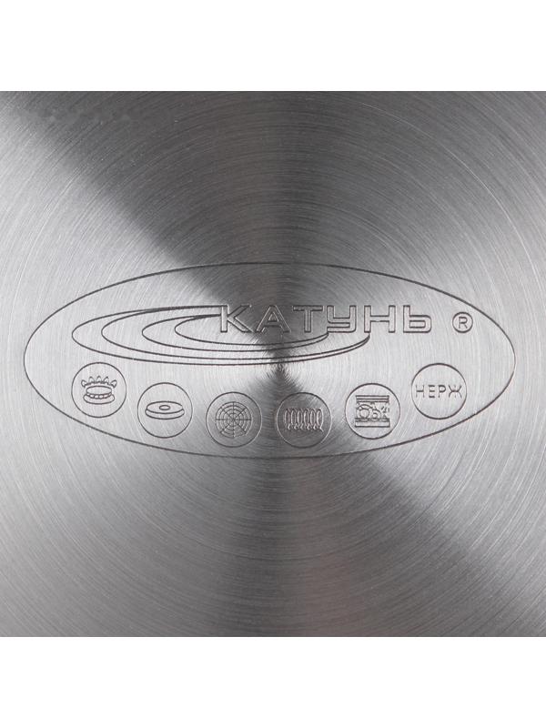 Сковорода «Общепит», d=20 см, толщина корпуса 0,6 мм, дно 3,5 мм, антипригарное покрытие, индукция, цвет металлик