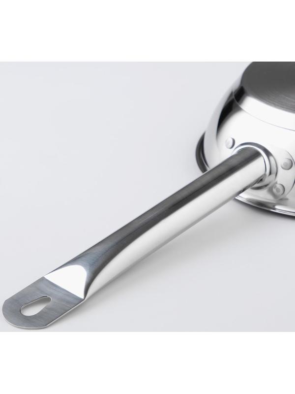 Сковорода «Общепит», d=20 см, толщина корпуса 0,6 мм, дно 3,5 мм, антипригарное покрытие, индукция, цвет металлик