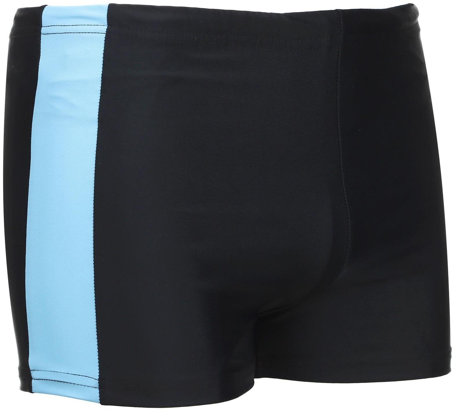 Плавки для плавания, р. 58, чёрный/голубой