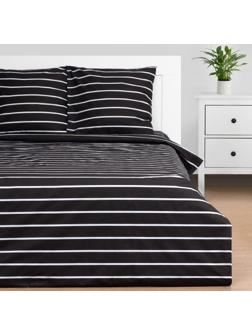 Постельное бельё Этель Дуэт Black stripes 143х215 см-2шт, 220х240 см, 70х70см-2шт, 100% хлопок, поплин