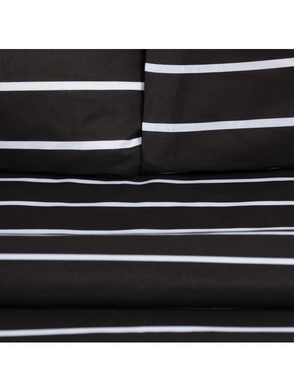 Постельное бельё Этель Дуэт Black stripes 143х215 см-2шт, 220х240 см, 70х70см-2шт, 100% хлопок, поплин