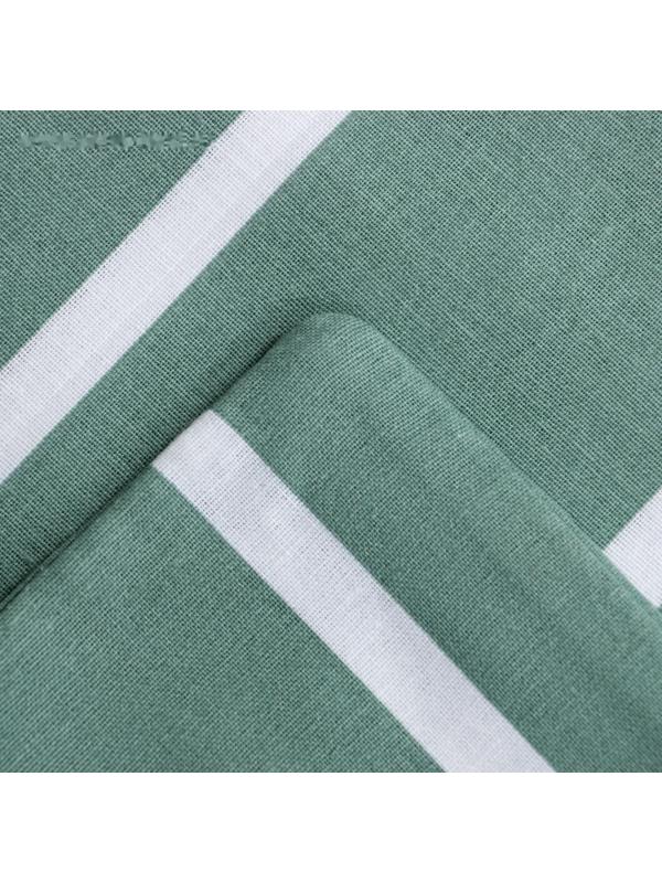 Постельное бельё Этель 1.5сп Mint stripes 143х215 см,150х214 см,70х70см-2 шт, 100% хлопок,поплин