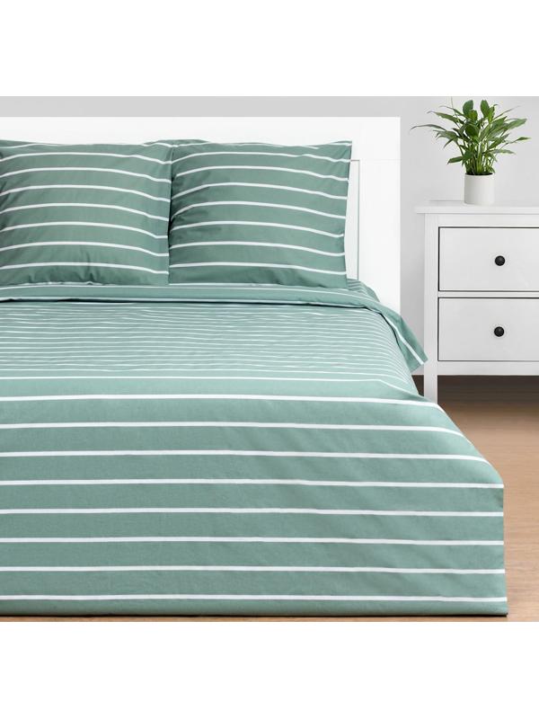 Постельное бельё Этель 2 сп Mint stripes 175х215 см, 200х220 см, 70х70см-2 шт, 100% хлопок, поплин