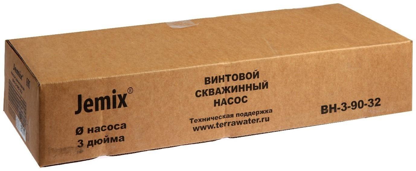 Насос скважинный JEMIX ВН-3-90-32, винтовой, 550 Вт, напор 90 м, 20 л/мин, кабель 25 м