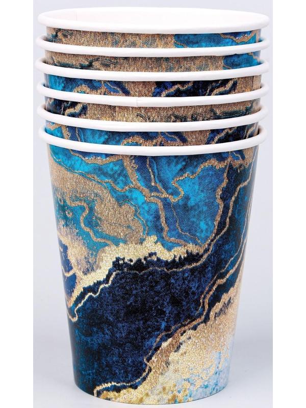 Стакан бумажный «С Днём Рождения», набор 6 шт, 250 мл