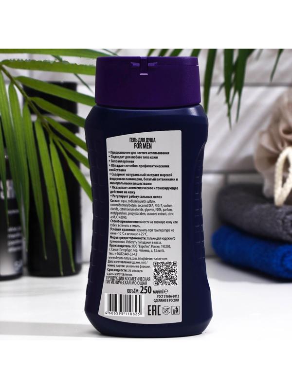 Гель для душа Dream Nature для мужчин с экстрактом водорослей, 250 мл