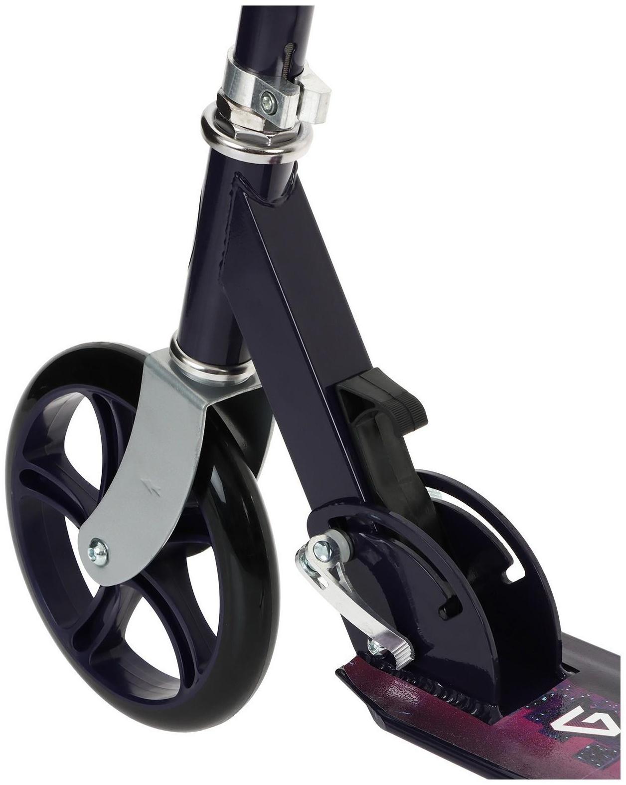 Самокат складной GRAFFITI, колеса PU 200 мм, ABEC 7, цвет черный