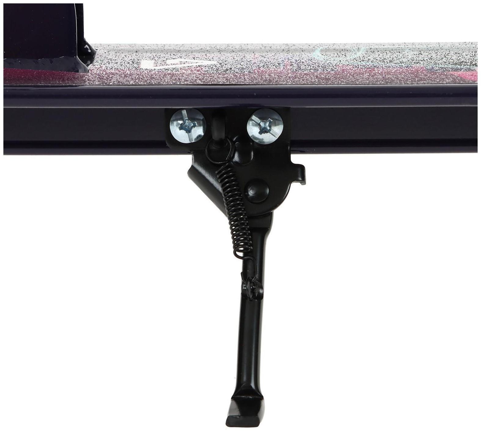 Самокат складной GRAFFITI, колеса PU 200 мм, ABEC 7, цвет черный