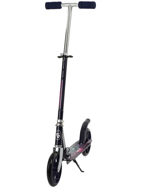 Самокат складной GRAFFITI, колеса PU 200 мм, ABEC 7, цвет черный