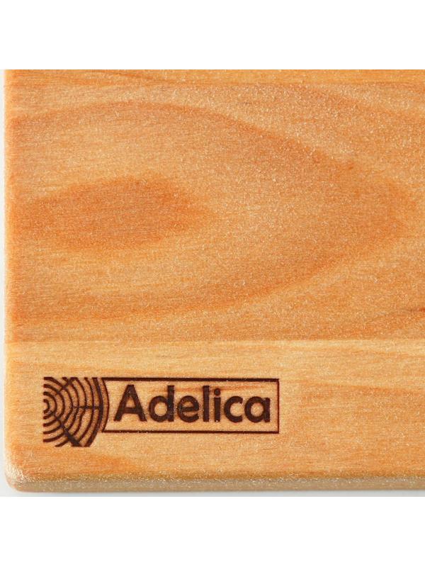 Доска разделочная с упором Adelica «Мастер шеф», 36×26×1,8 см, пропитано минеральным маслом, берёза