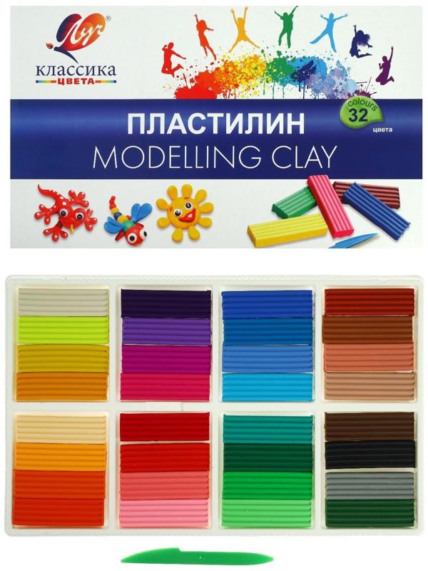 Пластилин 32 цвета Луч 