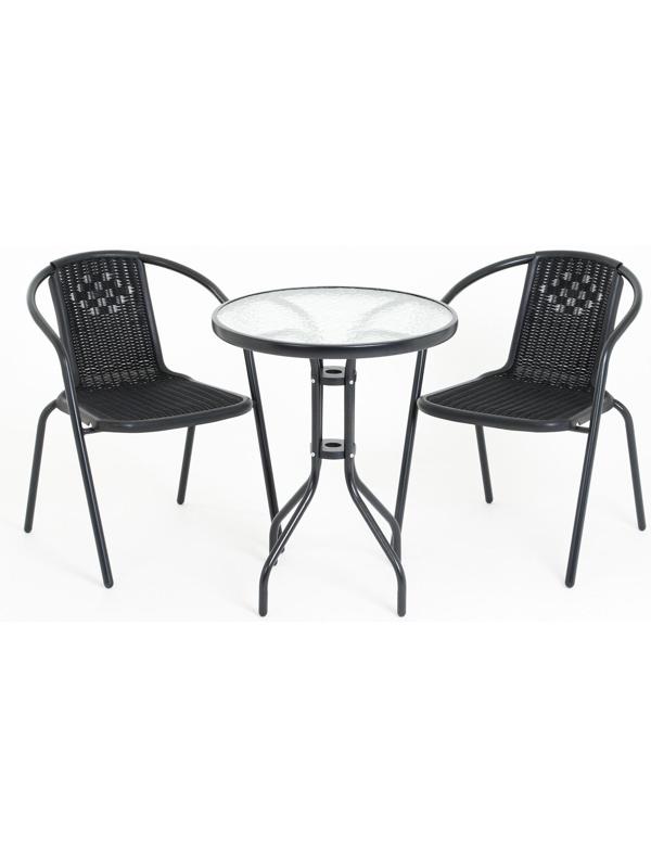 Набор садовой мебели: стол, 2 стула, микс