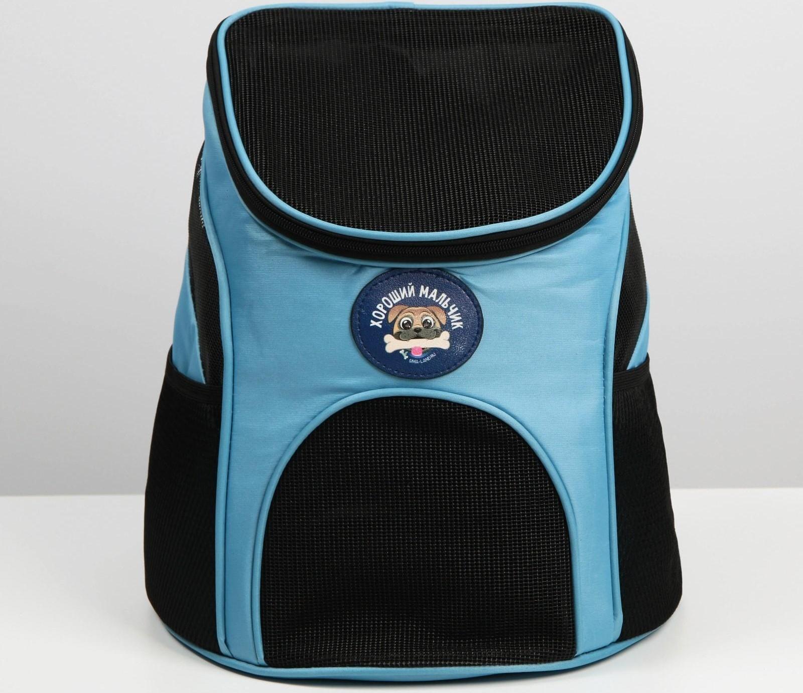Рюкзак для переноски животных «Хороший мальчик» 31х23х30 см