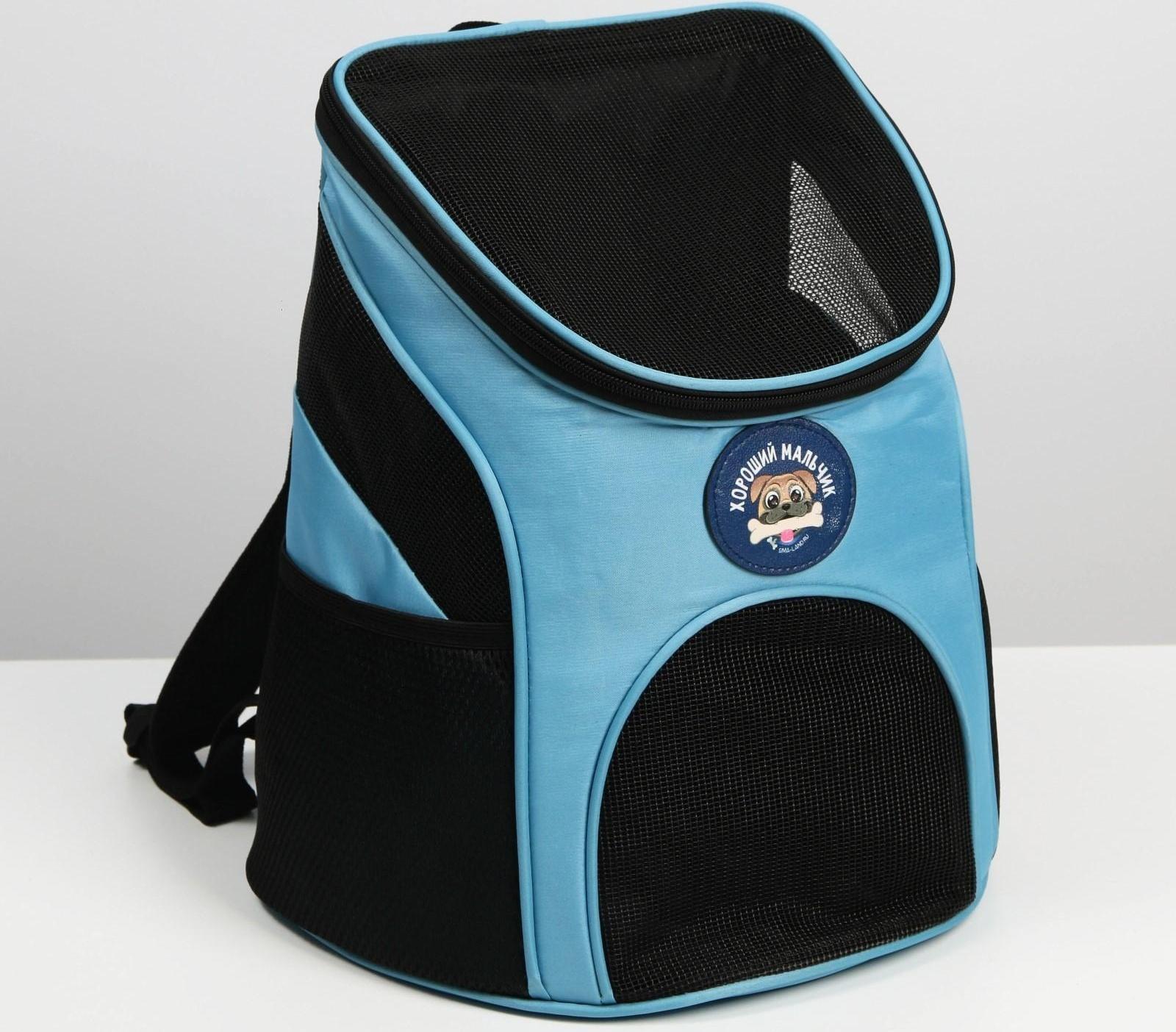 Рюкзак для переноски животных «Хороший мальчик» 31х23х30 см