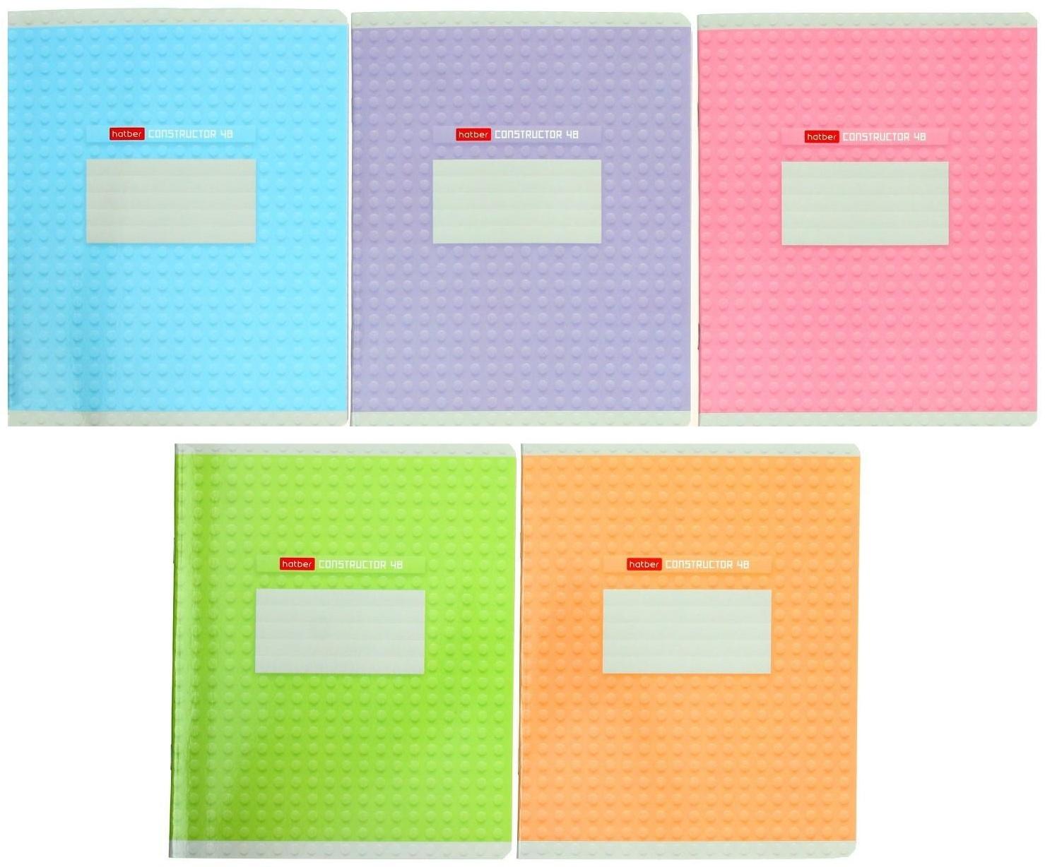 Тетрадь 48 листов в клетку Constructor, обложка мелованный картон, глянцевая ламинация / Микс 1 шт.