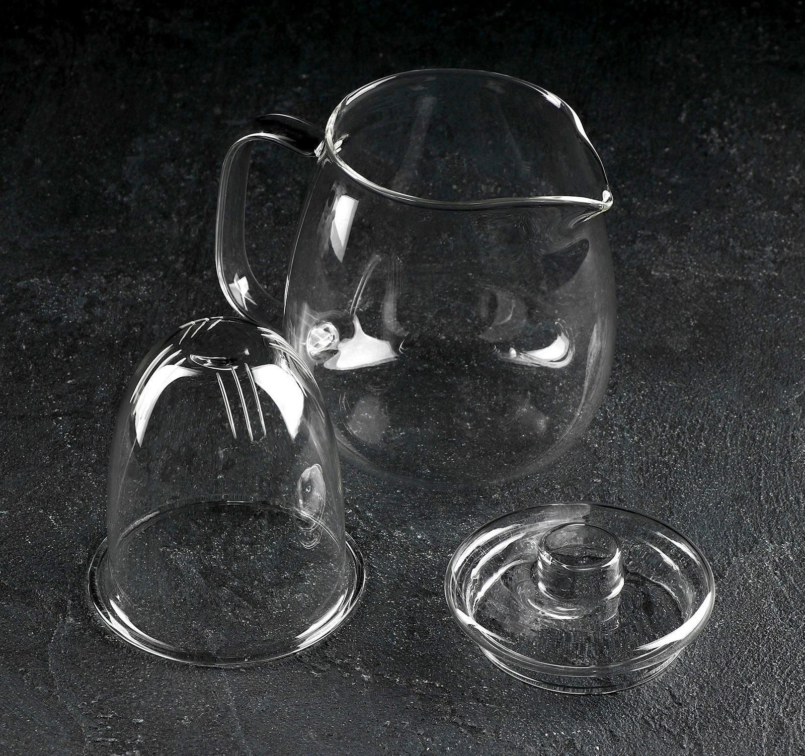 Чайник стеклянный заварочный со стеклянным ситом и крышкой Доляна «Бохо», 750 мл, 15×11×14 см