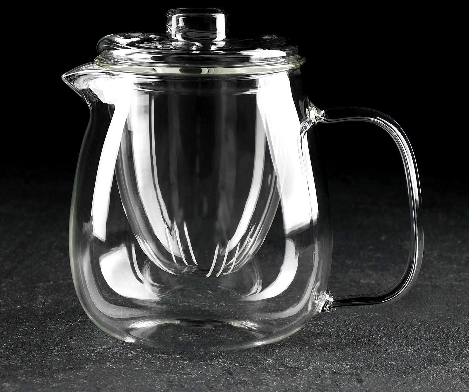 Чайник стеклянный заварочный со стеклянным ситом и крышкой Доляна «Бохо», 750 мл, 15×11×14 см