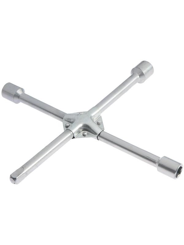 Ключ баллонный крестообразный ТУНДРА, 17 х 19 х 21 мм, квадрат 1/2