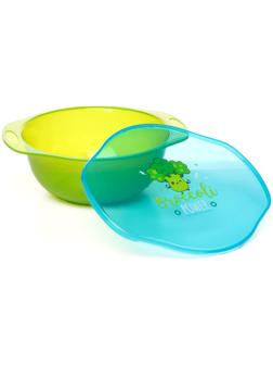 Тарелка для кормления Broccoli Power, c крышкой, цвет зеленый