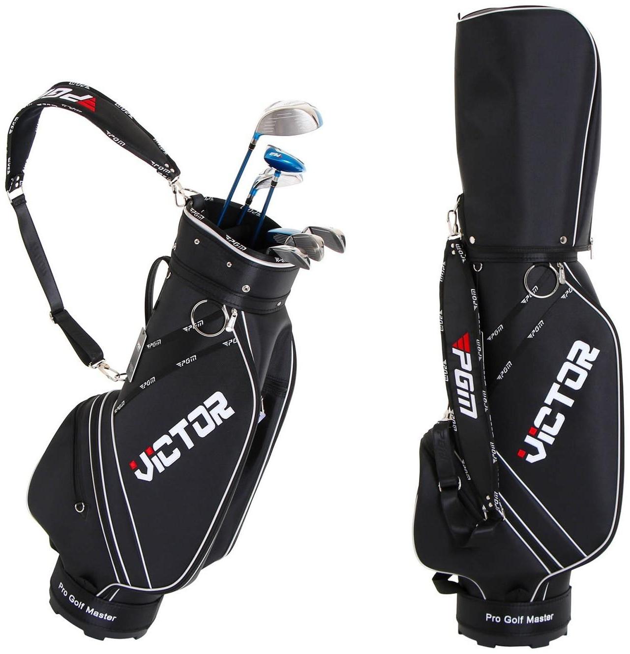 Сумка для гольфа PGM VICTOR, для клюшек, нейлон, чёрная