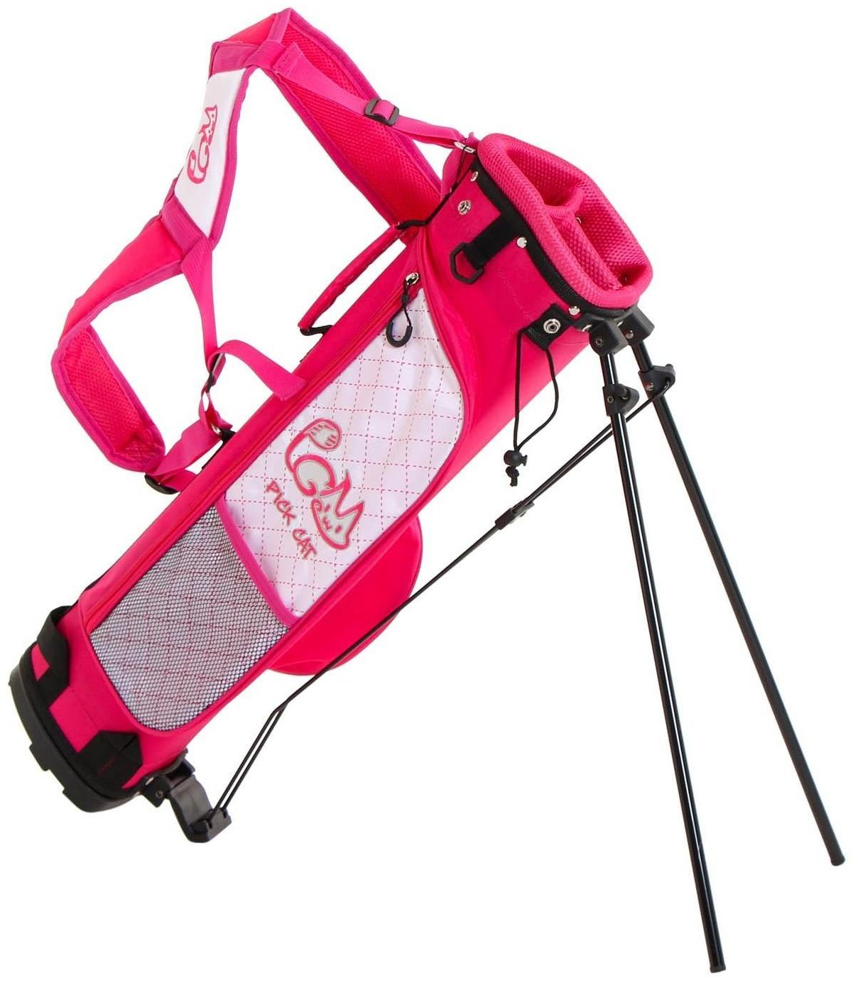Сумка для гольфа PGM, для клюшек, детская , розовый