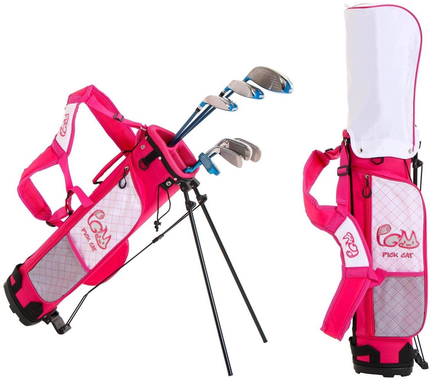 Сумка для гольфа PGM, для клюшек, детская , розовый