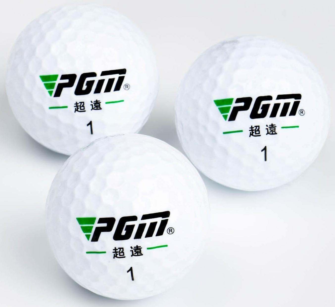 Мячи для гольфа PGM Power Distance, двухкомпонентные, d=4.3 см, набор 12 шт